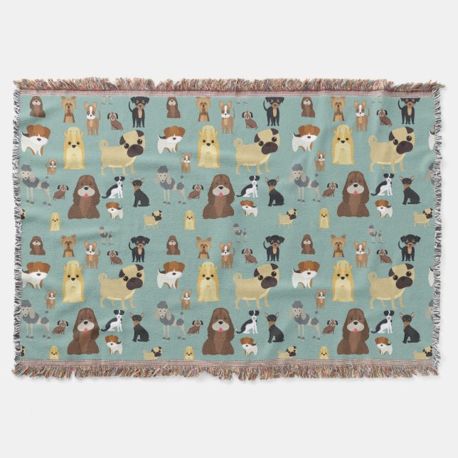 Türkisches Hundemuster Decke (Vorderseite)