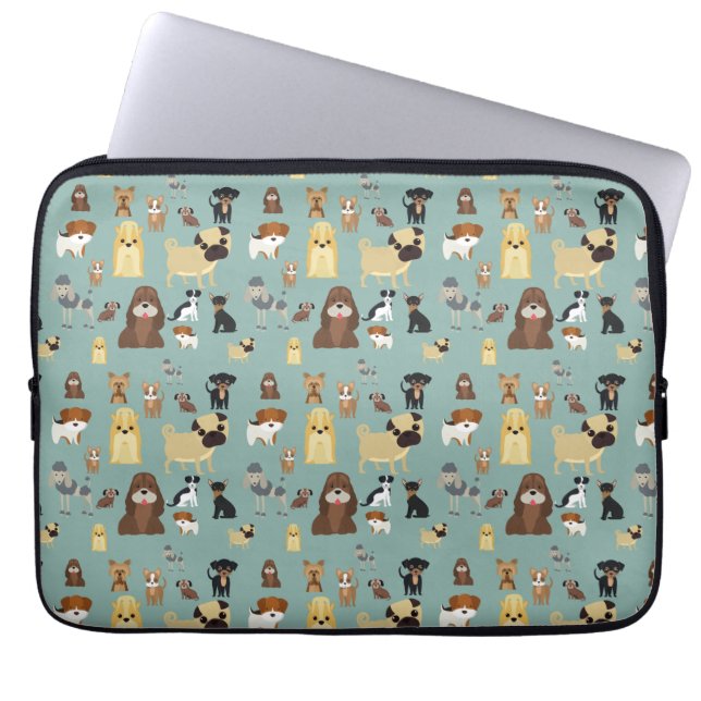 Türkisches Hundemuster Laptopschutzhülle (Vorderseite)