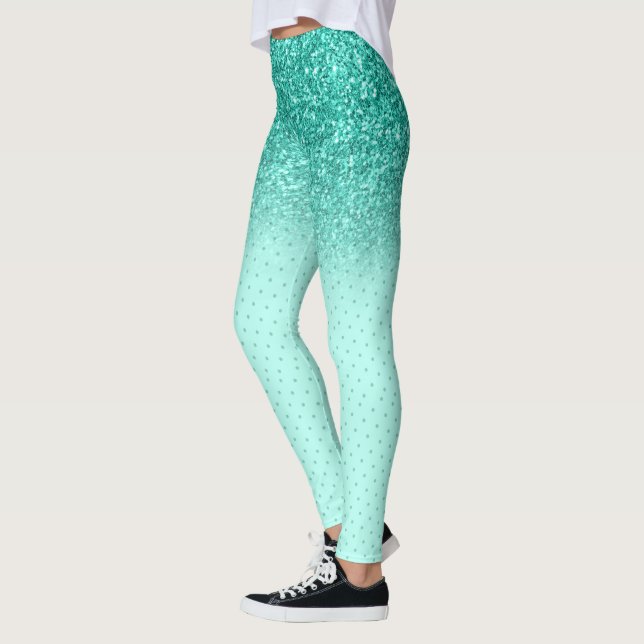 Türkisches Imitat Glitzer ombre Leggings (Links)
