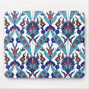 Türkisches Iznik-Blumenmuster Mousepad