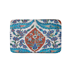 Türkisches Keramik-Blumenmuster Badematte