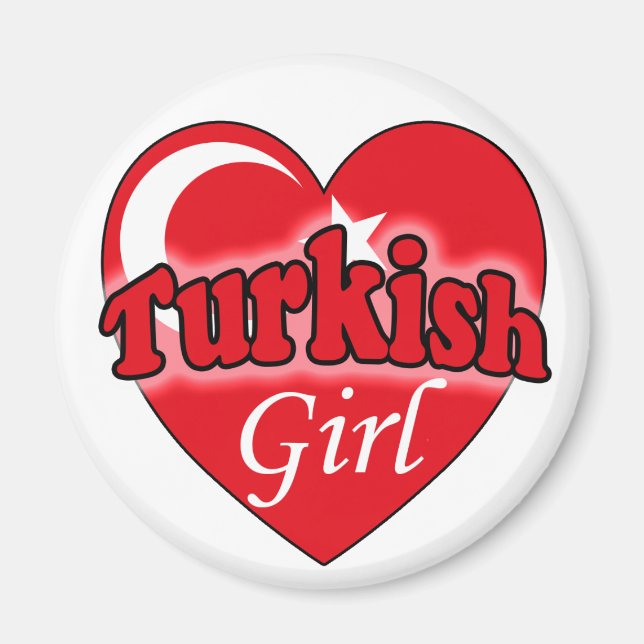 Türkisches Mädchen Magnet (Vorne)
