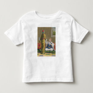 Türkisches Mädchen mit Kaffee auf dem Sofa, 18. Jh Kleinkind T-shirt