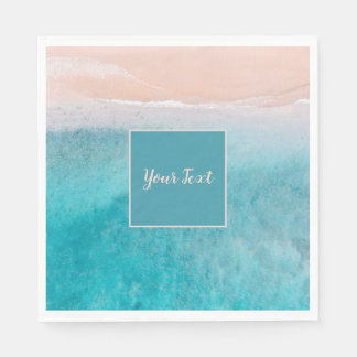 Türkisches Meer Wasserfarbe Serviette
