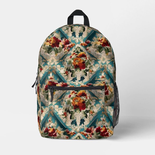 Türkisches Muster Bedruckter Rucksack (Vorderseite)