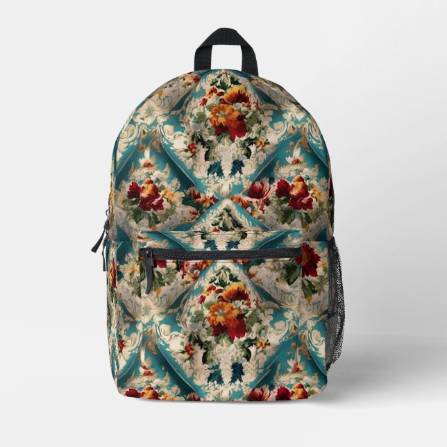 Türkisches Muster Bedruckter Rucksack (Vorderseite)