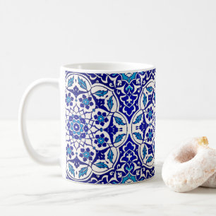 Türkisches Ottoman Iznik Blauer weißer Til Kaffeetasse