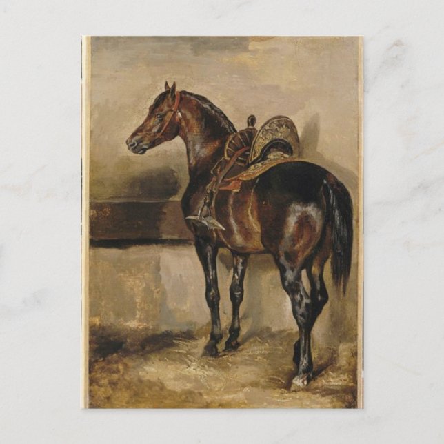 Türkisches Pferd im Stall von Theodore Gericault Postkarte (Vorderseite)