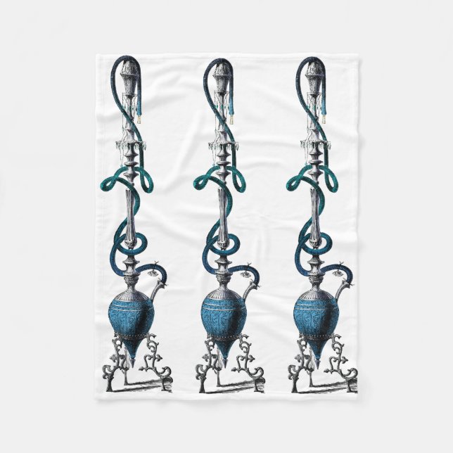 Türkisches Rauchrohr hookah shisha Fleecedecke (Vorderseite)