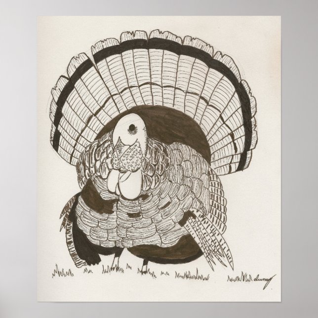 Türkisches Sketch-Poster Poster (Vorne)