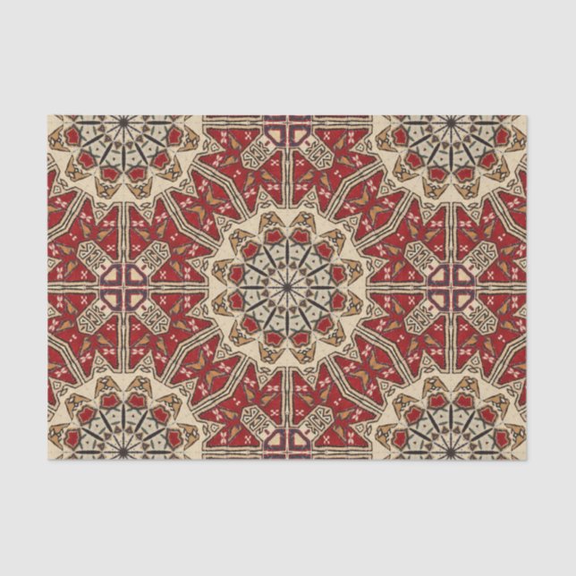 Türkisches Teppich-Kaleidoskop Seidenpapier (Vorderseite)
