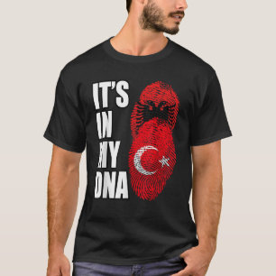 Türkisches und albanisches "Mix Heritage DNA Flag T-Shirt
