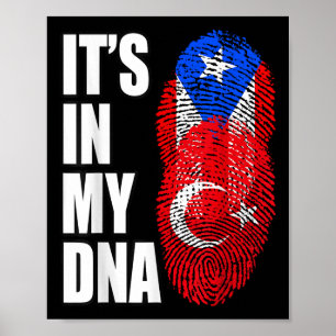 Türkisches und puertorianisches Mix Heritage DNA F Poster