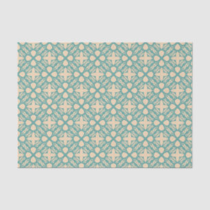 Türkiscreme Moderner Western Geometrisches Sonnenl Seidenpapier