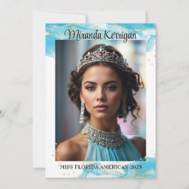 Türkise Dream Pageant Autograph Card QR Code Save The Date