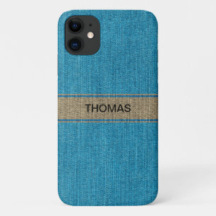 Türkise Gold Denim Jeans Fabric Name Custom Case-Mate iPhone Hülle