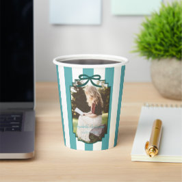 Türkise grüne Abschlussfeier Pappbecher