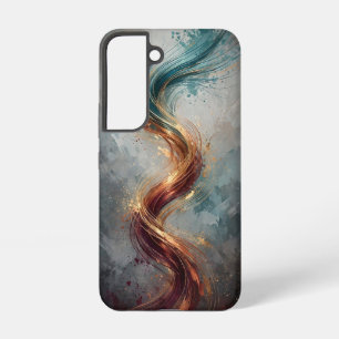 Türkise Kupfer-Gold-Luxus-Band-Schwung  Samsung Galaxy Hülle