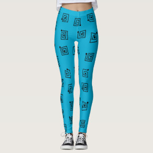 Türkise Mazes Leggings