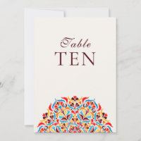Türkise Orange Whimsical Florale Hochzeitstisch-Nu