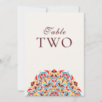Türkise Orange Whimsical Florale Hochzeitstisch-Nu