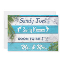 Türkise Sandy Toes Salty Kisses Engagement Party