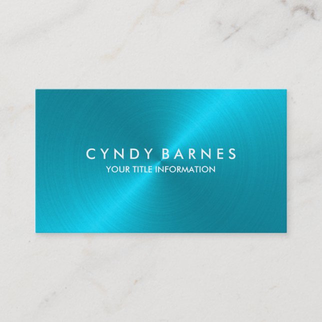 Türkise Sheen Business Card Visitenkarte (Vorderseite)