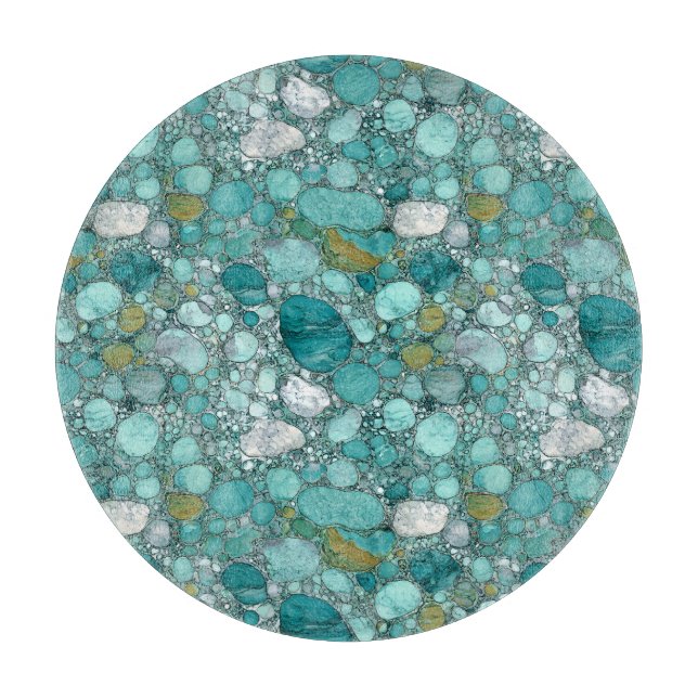 Türkise Stones Cutting Board Schneidebrett (Vorderseite)