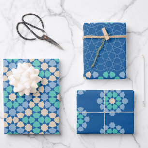 Türkise Tranquilität Geschenkpapier Set