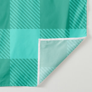 Türkise und Türkis-blaue Gingham Karo-Design  Stoff