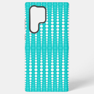Türkise und weiße Punkte-Handyhülle Samsung Galaxy Hülle