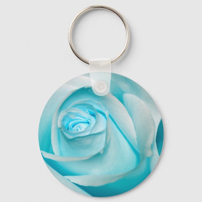 Türkiseis-Rose Schlüsselanhänger (Vorderseite)