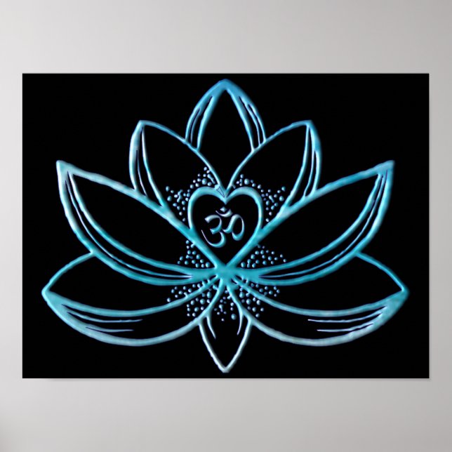 Türkiser Lotus  Poster (Vorne)