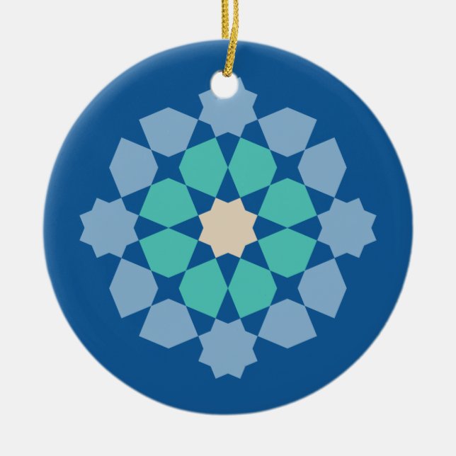 Türkiser Ruheanhänger Keramik Ornament (Vorne)