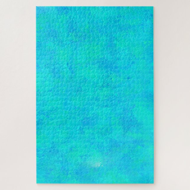 Türkises Blau abstraktes Muster Puzzle (Vertikal)