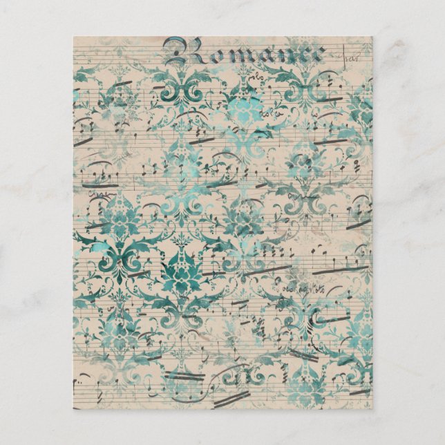 Türkises Ephemera-Musikpapier (Vorderseite)