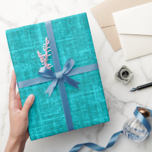 Türkises Leinen Geschenkpapier