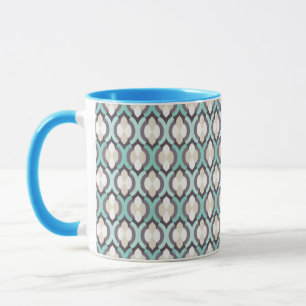 Türkises marokkanisches Muster Tasse