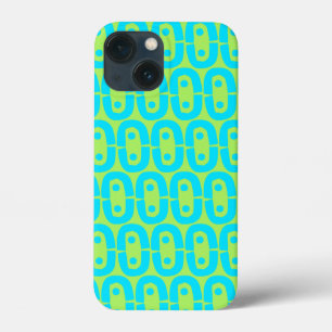 Türkises und Limettengrün geometrisches Muster Case-Mate iPhone Hülle