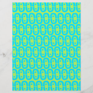 Türkises und Limettengrün geometrisches Muster Flyer