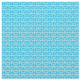 türkises und weißes geometrisches Muster Stoff
