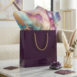 Türkisfarben Aqua Blau Lila Rosa Gold Marmor Kunst Seidenpapier