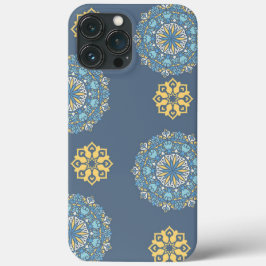 Türkisfarben Aquamarin Blau und Gelb Mandala Kunst Case-Mate iPhone Hülle