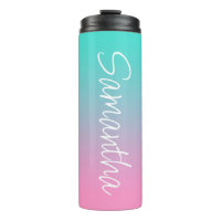 Türkisfarben Aquamarin und rosa Ombre