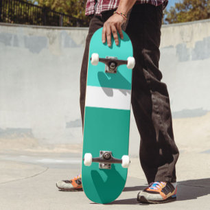 Türkisfarben Aquamarine Farbblockstilgestaltung Skateboard