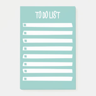Türkisfarben Blau Weiße Einfache Mädchen To-Do-Lis Post-it Klebezettel