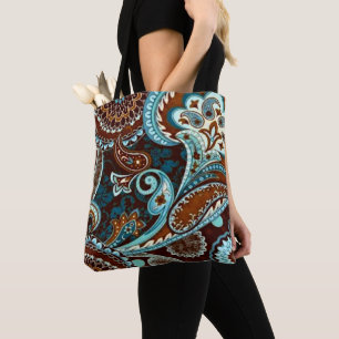 Türkisfarben Braun Vintage Paisley