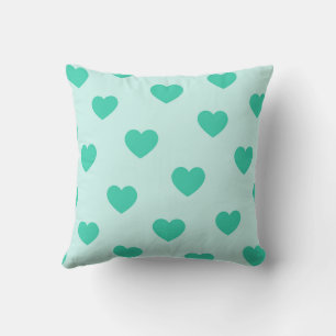 Türkisfarben Cozy Modern Romantisch Chic Herz Kissen