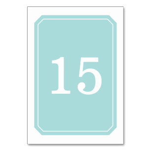 Türkisfarben Einfach elegante Tischkarte Tischnummer