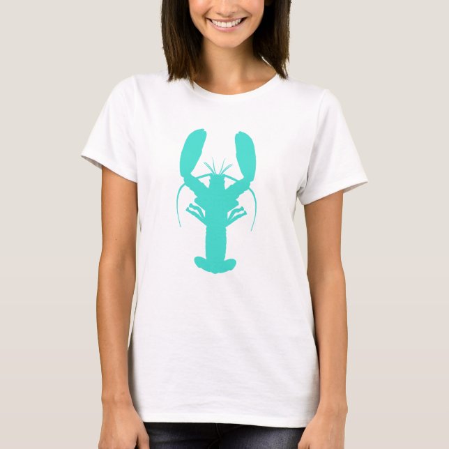 Türkisfarben-KastenHummer T-Shirt (Vorderseite)